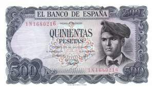 500 Pesetas 23.7.1971